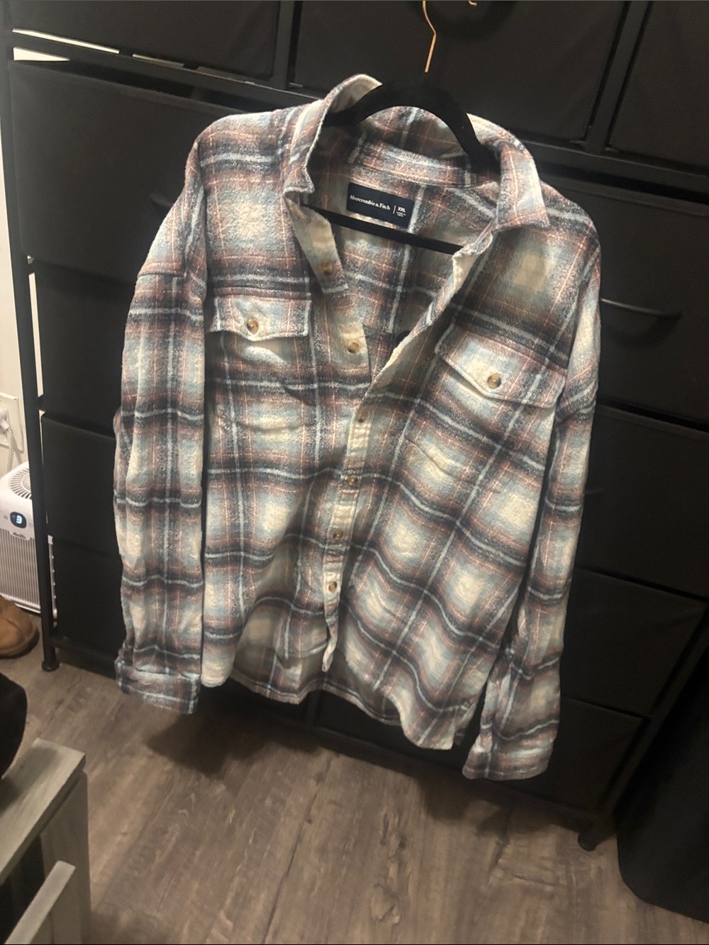 Abercrombie & Fitch Men's Plaid Medium Weight Shacket XXL Cotton EUC